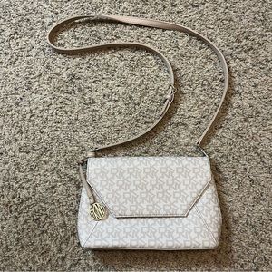 DKNY Cream Logo Envelope Crossbody Bag